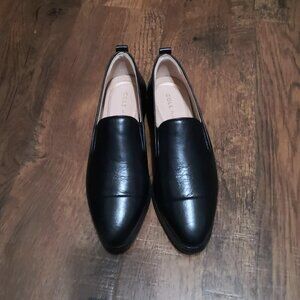 Like New Cole Haan Grand Ambition Slip On Loafers Black Pointed Toe Flat Shoes 5